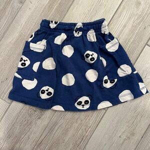 Hanna Andersson Skirt Size 120 6-7 Panda with Pockets